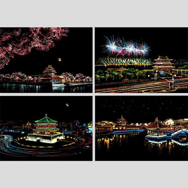 

бумага царапины картина bamboo pen styles 21 * 29см дети дети фотографии, Black