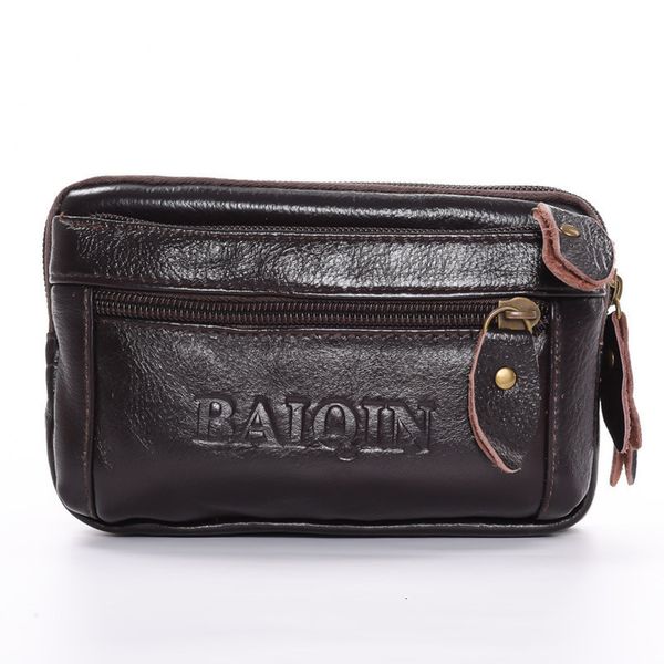 

bisi multi-function outdoor fanny pack men and women belt bags waist pack cow genuine leather phone coin card waist bag