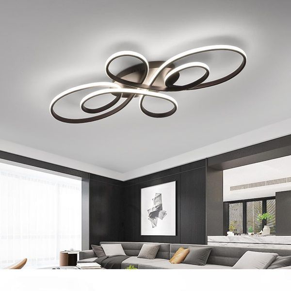 

new rc white coffee modern led ceiling lights for living room bedroom study room dimmable ceiling lamp fixtures bedroom light