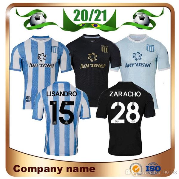 

2020 racing club de avellaneda home soccer jerseys 20/21 away bou fernandez centurion soccer shirt lisandro 3rd football uniform, Black;yellow