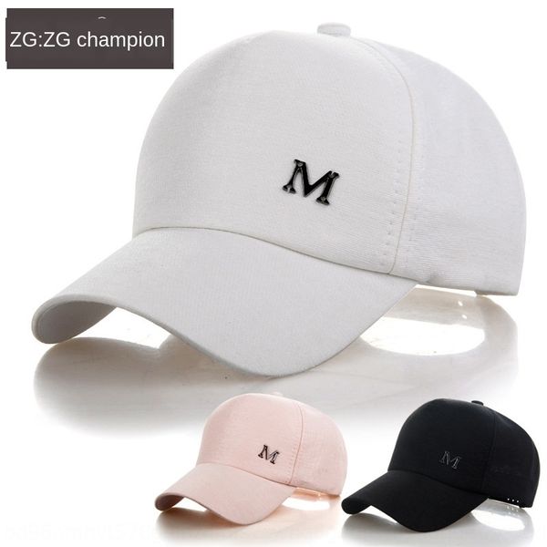 

korean letter m outdoor sports baseball baseball summer men' outdoor sports cap women' sunshade cap, Blue;gray