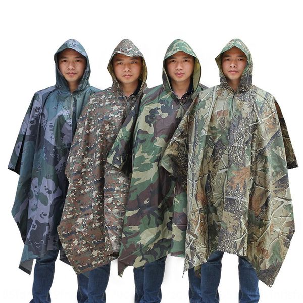 

v0u7h three-in-one raincoat camouflage multi-functional outdoor jungle square poncho wind hiking three-in-one raincoat camouflage cloa