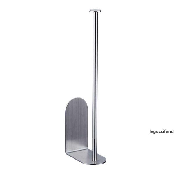 

1 pc tissue holder hanging towel sticky self adhesive paper roll stainless steel rack organizer holder hanger for kitchen toilet t200425