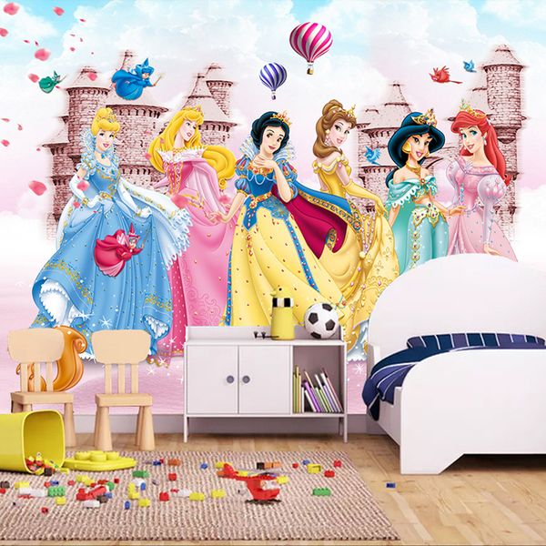 Benutzerdefinierte Wandbild Tapete Für Kinderzimmer 3D Cartoon Bär Tier Rosa Prinzessin Zimmer Jungen Mädchen Schlafzimmer Wand Dekor Foto Wand malerei