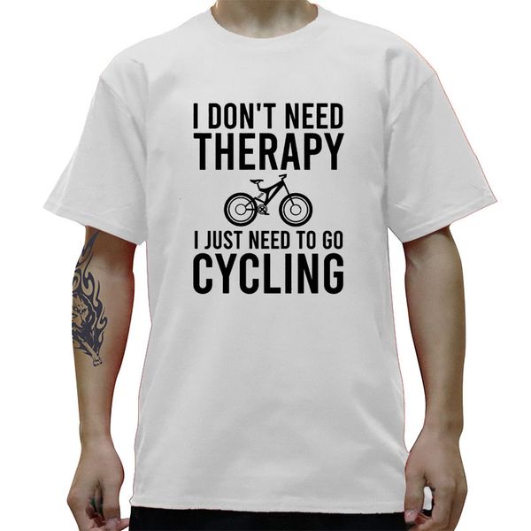 

i don't need therapy bike cycling funny graphic t-shirt mens summer style fashion short sleeves oversized streetwear t shirts, White;black