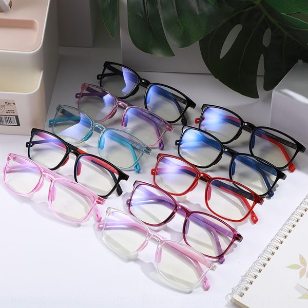 

cool children's anti-blue-ray silicone student all-match comfortable myopia tr myopia silicone glasses material children's glasses, Silver