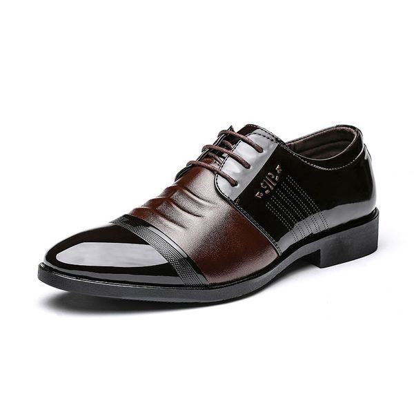

luxury business oxford leather shoes men breathable rubber formal dress shoes male office wedding flats footwear #1913, Black