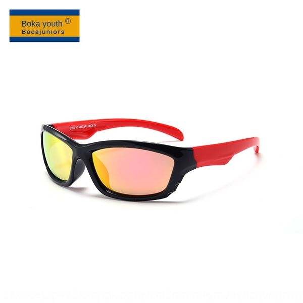 

2020 color film polarized sun children's new fashion coated sunglasses boys' and girls' sunscreen sunglasses tide d874, Blue