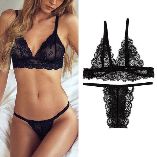 

bras intimates lingerie set femme lace bralette crop brassiere push up for women seamless wire invisible bra, Red;black
