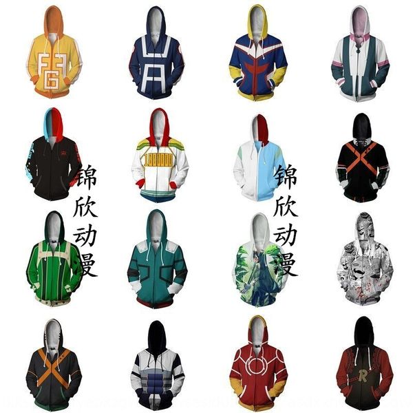 

eb0mb riman my herogreen valley chujiu printing 3d cosplay riman my herogreen valley chujiu printing 3d sweater cosplay sweater digital digi, Black