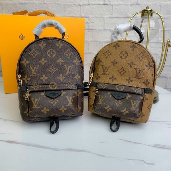 

марка mini рюкзак натуральная кожа нейлон рюкзак lv кожа рюкзак для детей женщин / мужчин, White