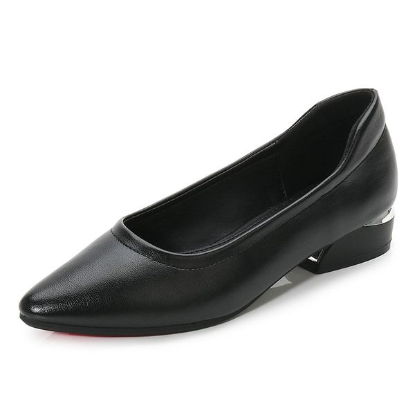 

2020 ladies shallow mouth with thick heel women's shoes square toe high heels work pump comfortable ladies shoes single, Black