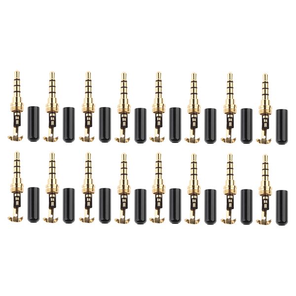 

16 pieces universal 3.5mm audio male plug connector head cover for headphone