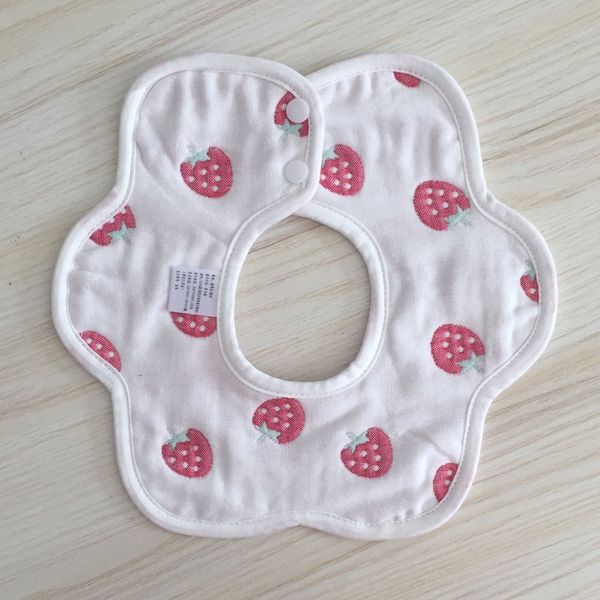 

baby petal saliva towel bib six-layer gauze 360-degree bib pure cotton gauze saliva towel
