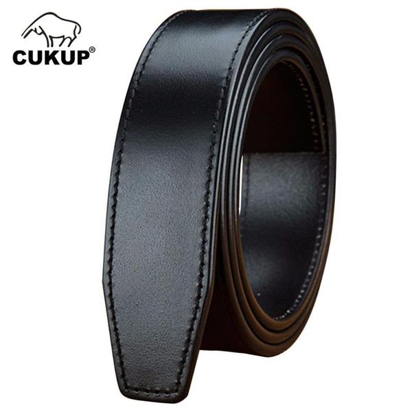 

cukup 100% solid pure quality cowhide leather smooth surface automatic style belts only for men 35mm width without buckle nck631, Black;brown