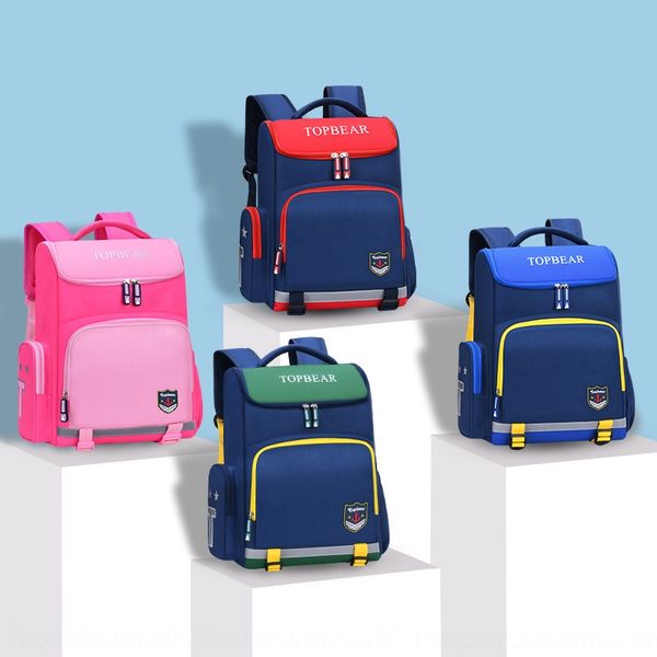 

korean style children's schoolbag backpack male and female print primary school schoolbag 1-3-6 grade burden reduction ridge backpack