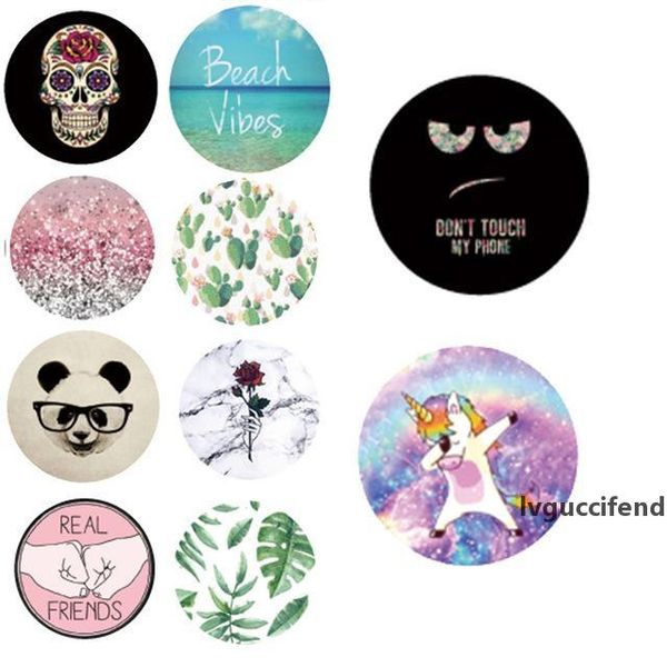 

2018 good quantity universal cell phone holder glitter holder with opp bag stand 360 degree round holder dhl free