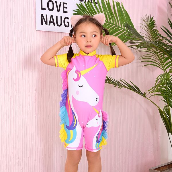 

женщин и девочек цельный детский купальник пузырь детский купальник корейский мультфильм, White;black