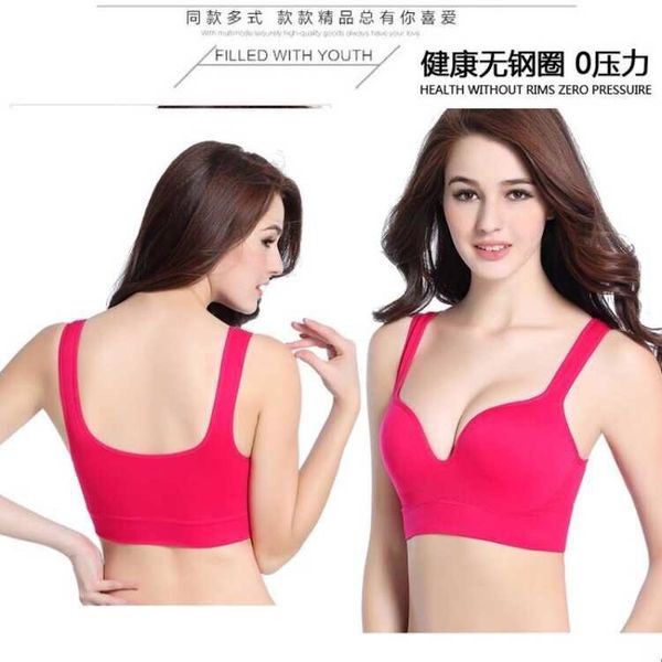 

3d спорт brassiere wireless push-вверх йога сна резистентные running бесшовные бюстгальтер большого размера / 30, White;black