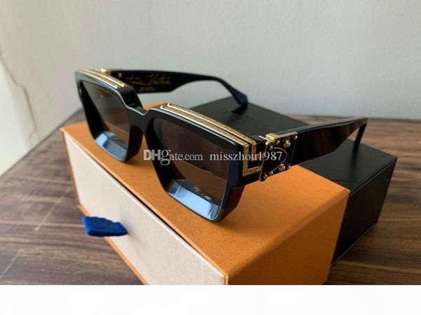 

f luxury millionaire m96006wn sunglasses full frame vintage designer sunglasses for men shiny gold logo sell gold plated top, White;black