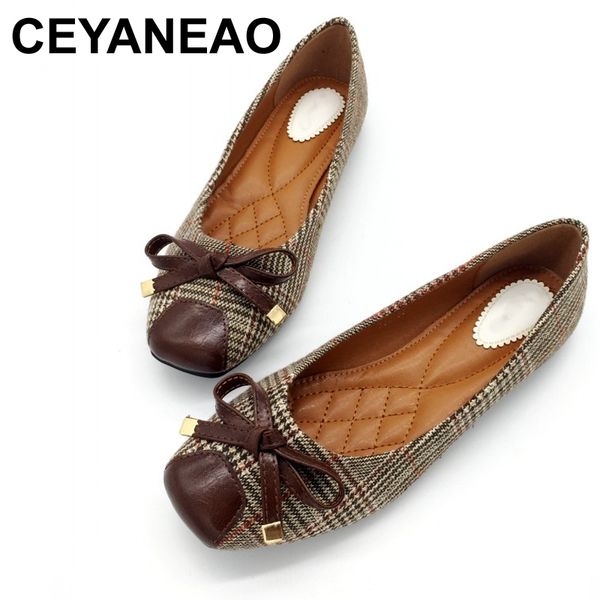 

ceyaneaowomen ballet flats shoes slip-on spring autumn shallow woman single shoes ladies females work footwear zapatos mujere803, Black