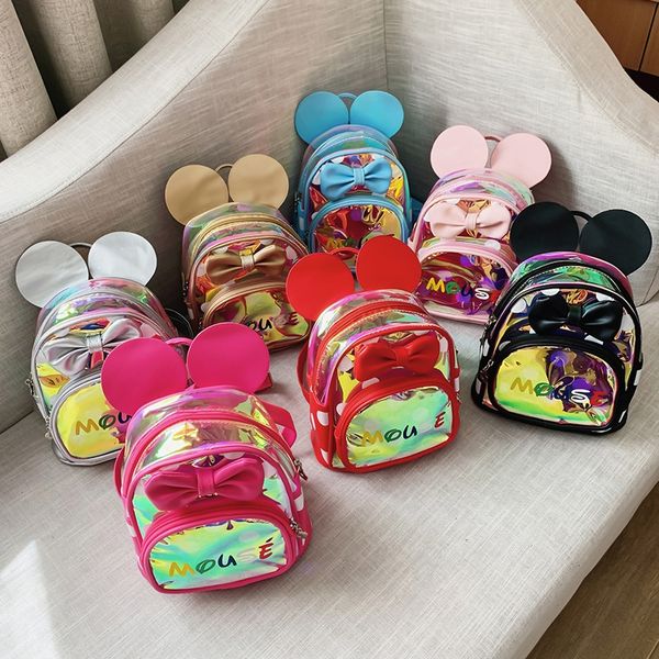 

children's 2020 new small korean cute laser boys' and girls' schoolbag bag backpack backpack fashion