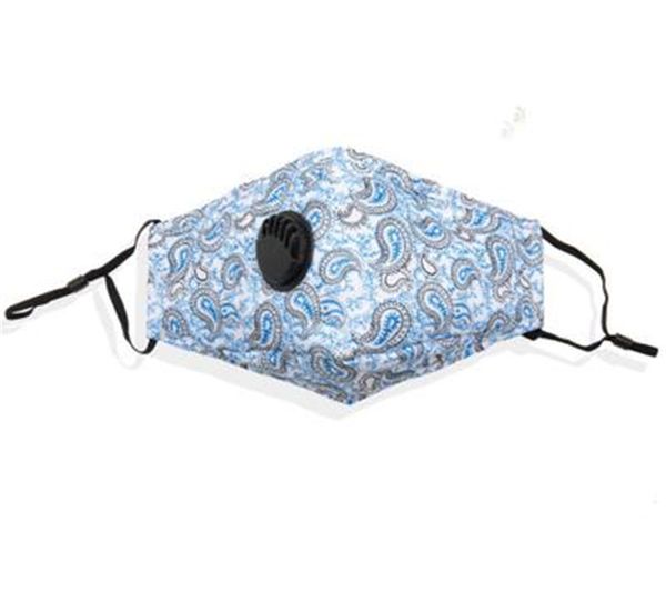 

camouflage valve face mask cotton cotton anti-dust mouth mask washable reusable camo face designer masks 5styles rra3270#124, Black