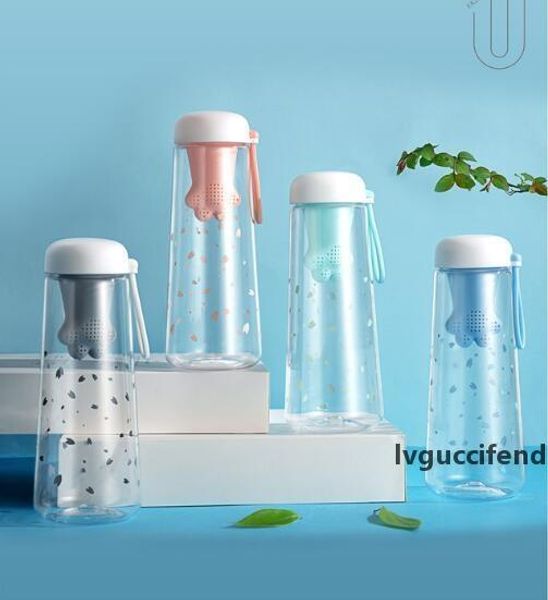 

new creative 550ml cute student portable cup tea cup with tea leakage