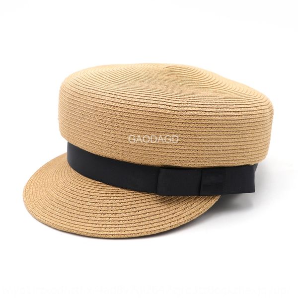 

women's taiwan silk straw hat delicate summer outdoor sunscreen beret straw hat beret uv-proof cap, Blue;gray