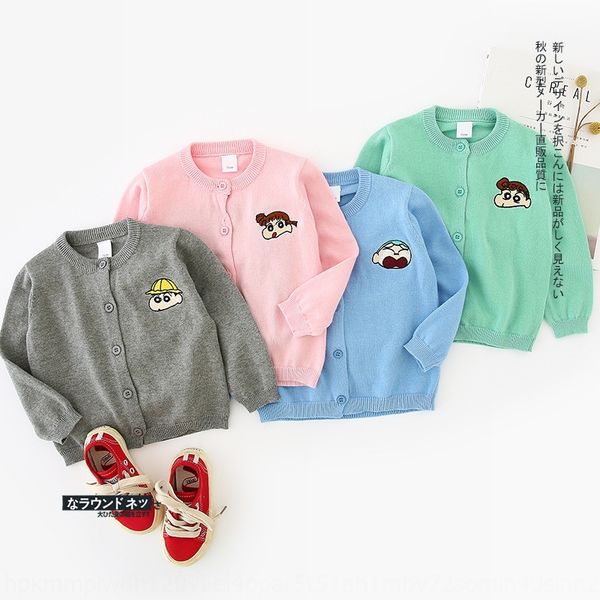 

ewt116 enzo younger brother 2020 autumn new coat sweater cartoon knitted cardigan sweater coat, Blue