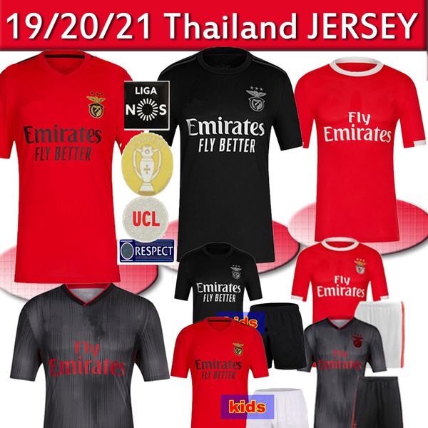 

sl benfica soccer jersey 2020 2021 jonas joao felix camisola de futebol pizzi seferovic football shirt salvio jardel men uniform thailand, Black;yellow