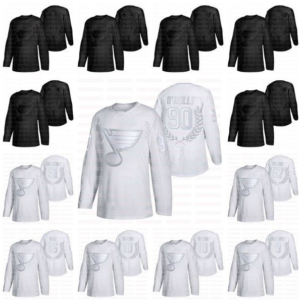 

2020 st. louis blues awards collection jersey ryan o'reilly vladimir tarasenko david perron alex pietrangelo brayden schenn brett hull, Black;red