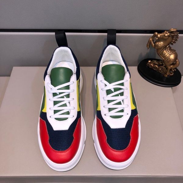 

2019t limited edition men's thick-soled shoes, trend color matching sports shoes, fashion low-shoes, original box packaging: 38-44, Black