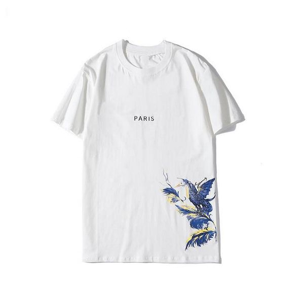 

2020 new designers t shirts for men t-shirt luxury mens birds design shirt short sleeve shirt womens clothes size s-xxl streetwear, White;black