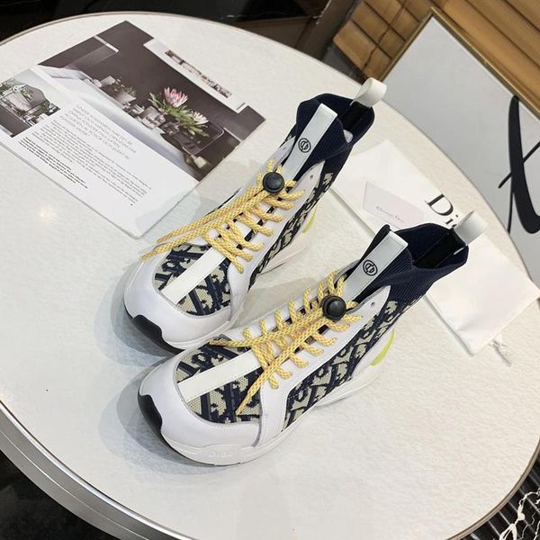 

fashion brands qblique technical knit sneaker men shoes comfortable luxury style shoes sports lace -up high men shoes herren sportschuhe