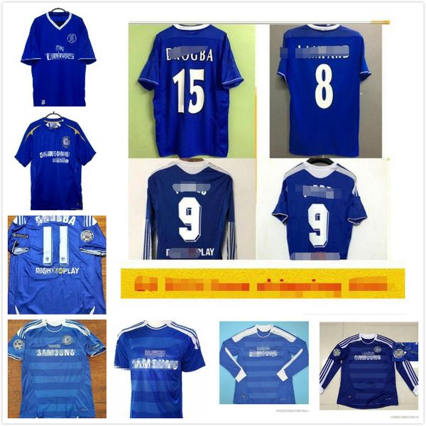 

2011 retro soccer jersey lampard torres drogba 11 12 final terry david luiz mata football shirts camiseta crespo hasselbaink 03 05 06 04, Black;yellow