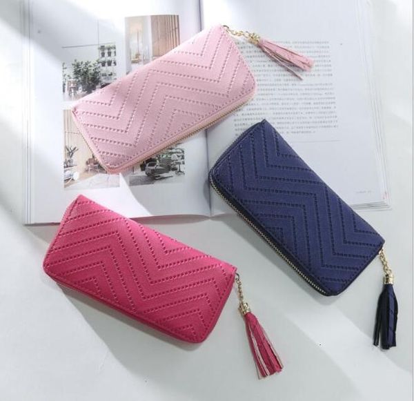 

britt wallet ladies carry bags, tassels, zippers, mobile handbags, change wallets, ladies'wallets drop shipping, Red;black