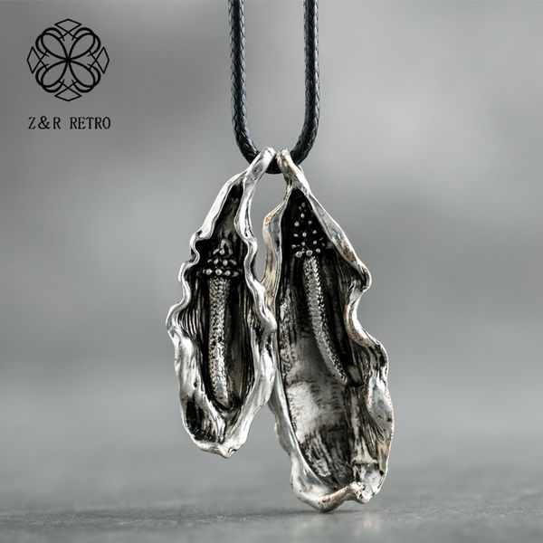 

plant jewelry leaf pendant necklace for women long rope chains vintage necklaces & pendants jewellery suspension alloy chokers, Silver