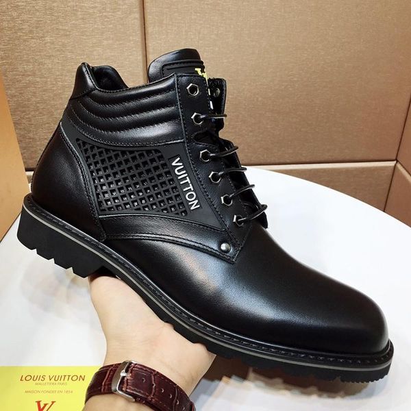 

outdoor mens shoes sneakers flats casual platform fashion boots mens shoes casual style with original box zapatos botas para hombre luxury, Black