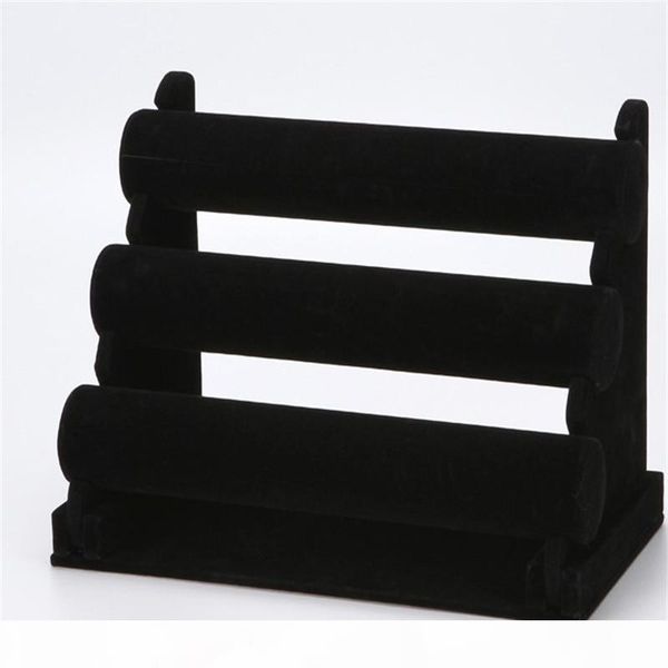 

new jewelry display black 3 layers velvet bracelet watch display jewelry holder stand detachable jewelry stand ec1