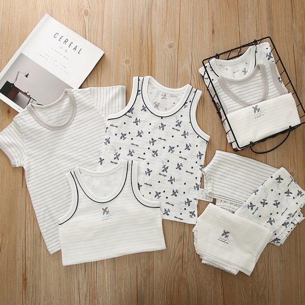 

ixvds 20 xinsong xisongwu aircraft vest four seasons thin hollow cotton breathable water absorbing quick-drying boy children's vest bas, Blue