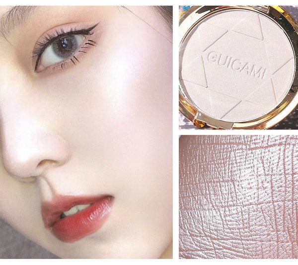 

highlighters powder flying saucer packaging with mirror high coloration fine powder stereoscopic effect easy to make up wholesale