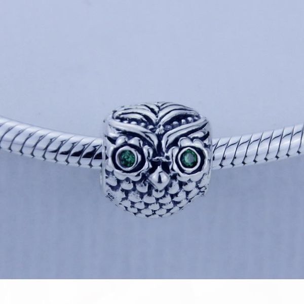 

loose beads fits european designer bracelet necklaces diy making 100% 925 sterling silver original beads owl charm women jewelry 1pc lot, Black