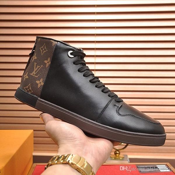 

new fashion men 's shoes scarpe da uomo di lusso vintage footwears outdoor walking comfortable sports plus size lace -up casual men sh, Black