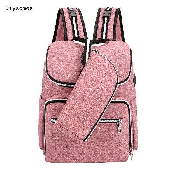 

diysomes 2020 light 2 styles large multi-function mummy bag travel backpack portable outdoor maternity nappy diaper tote bag