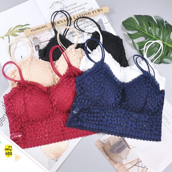 

1шт сексуальных женщин шнурка bralet бюстгальтер бюстье твердая заднее закрытие бандо crop top padded bra bralette без бретелек труба top li, White;black