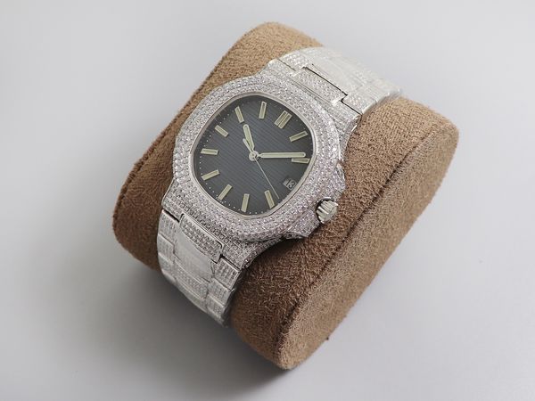 

r8 завод, pp nautilus.full из кирпича и камня, в общей сложности 3,236 алмазов, установленных hand.cai. 324 сбн movement.swarovski алмазные, Slivery;brown