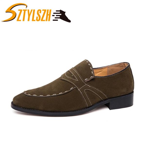 

plus size 38-47 men casual shoes loafers slip on moccasins solid faux suede shoes soft men footwears driving, Black