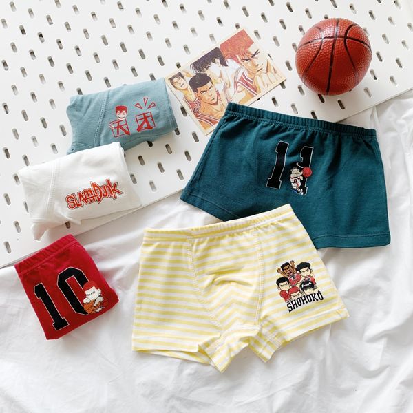 

mimo a pack of 5-piece children's pure underwear cotton men's underwear children's cartoon boxer pants baby's boxer pant, Camo