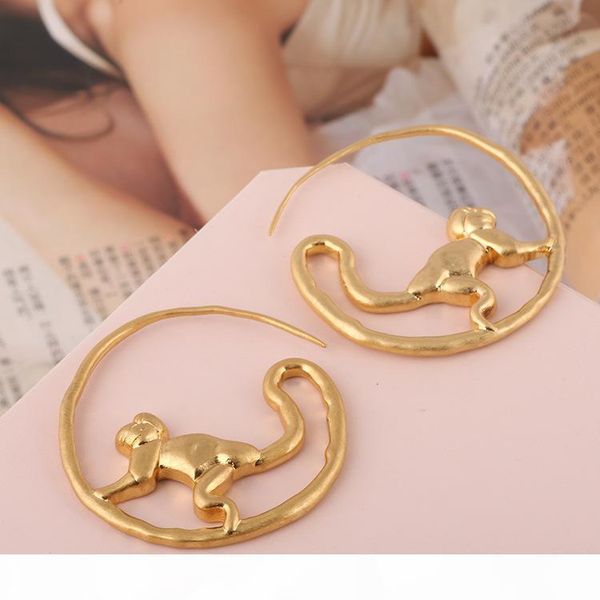 

e new style earring hoop in 4 .6cm luxury 18k gold plated hollow earrings women charm jewelry ing, Silver